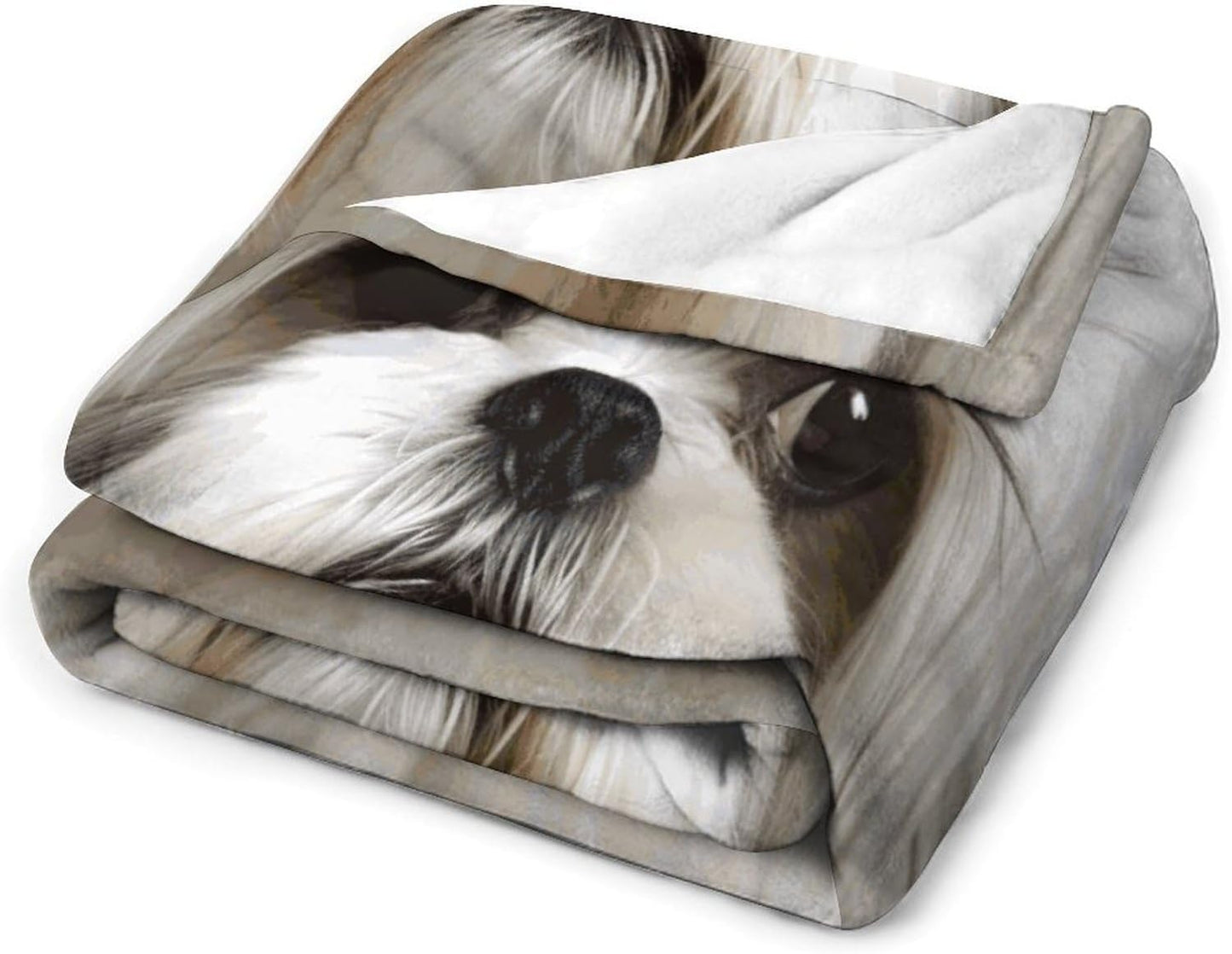 Shih Tzu Dog Blanket Super Soft Lightweight Throw Blanket Cute Cozy Warm Bed Blanket Decorative Fuzzy Blanket All-Season Home Decor Gift for Sofa Couch Living Room 60"*80"（150 * 200cm）