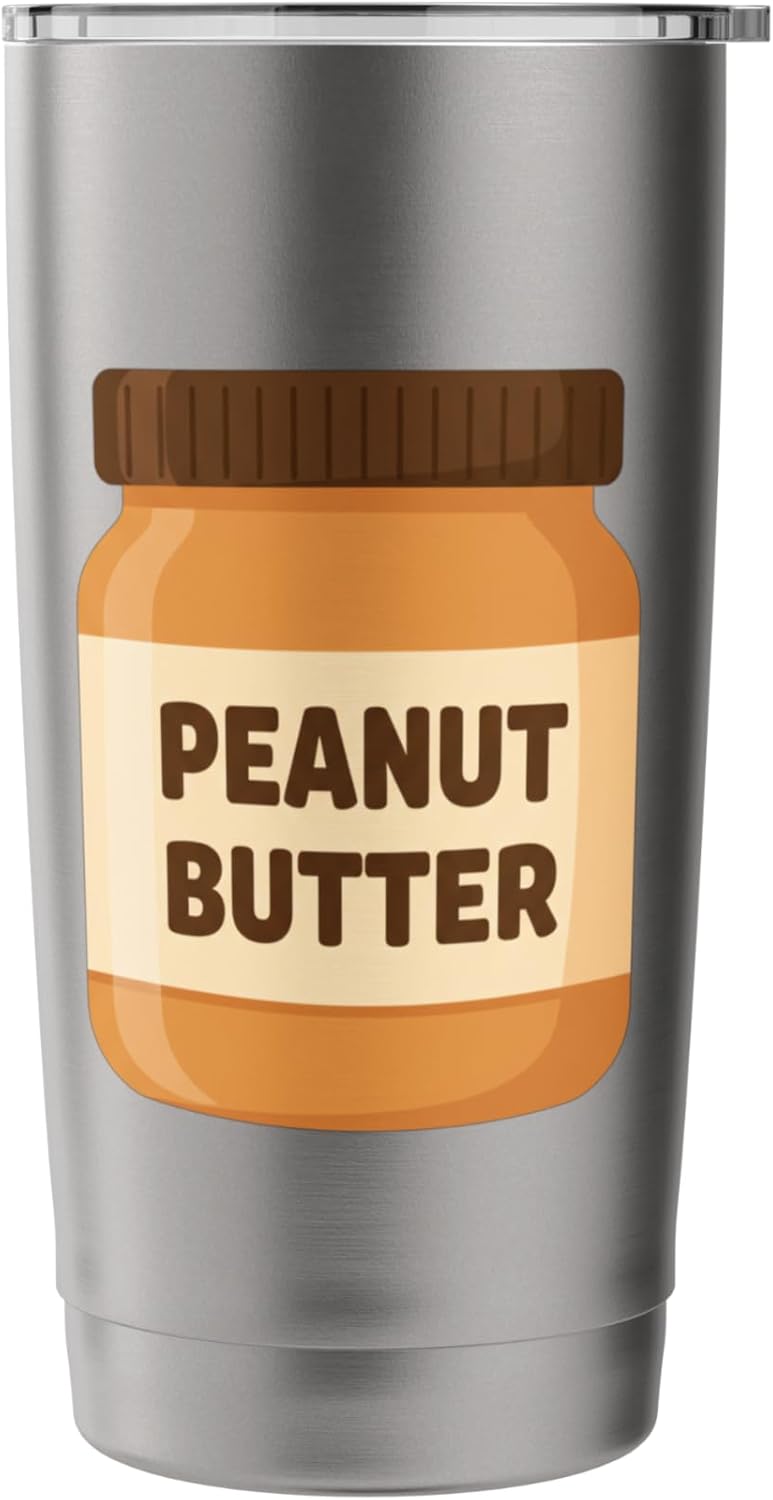 Peanut Butter Jar Kids Snack Halloween Food Peanut Stainless Steel Insulated Tumbler