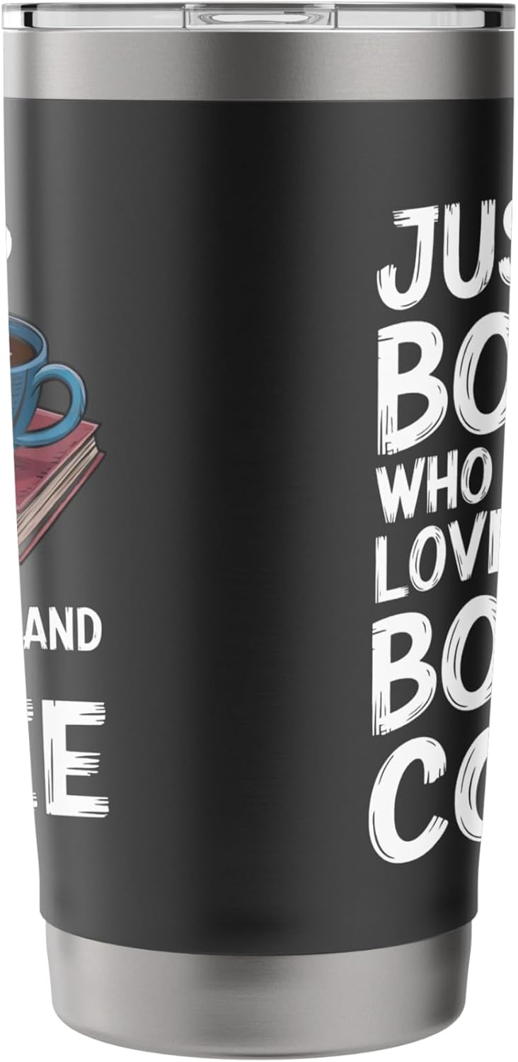 Just a Boy Who Loves Books Coffee Bookworm Book Reader Stainless Steel Insulated Tumbler