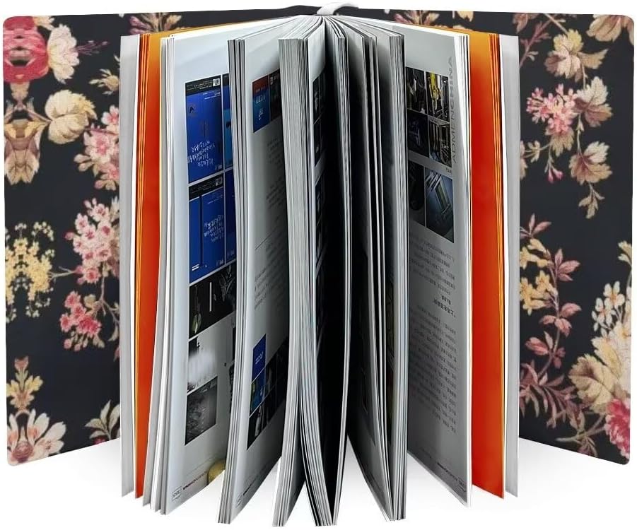 Jeiento Pink Cherry Blossom Book Covers Stretch Fabric Covers Dustproof Adult Book Sleeve Book Protector Cover for Hardcover Paperbacks Journal Textbooks up to 9-11 Inches,Pack of 6