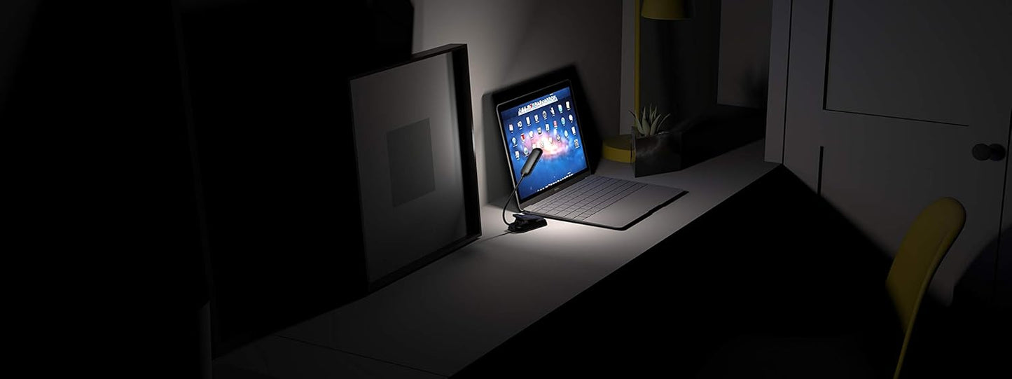 PERFECTDAY Book Light, 10 LED USB Rechargeable Reading Light with 3-Level Brightness for Eye Protection Night Reading Lamp (10 LED)