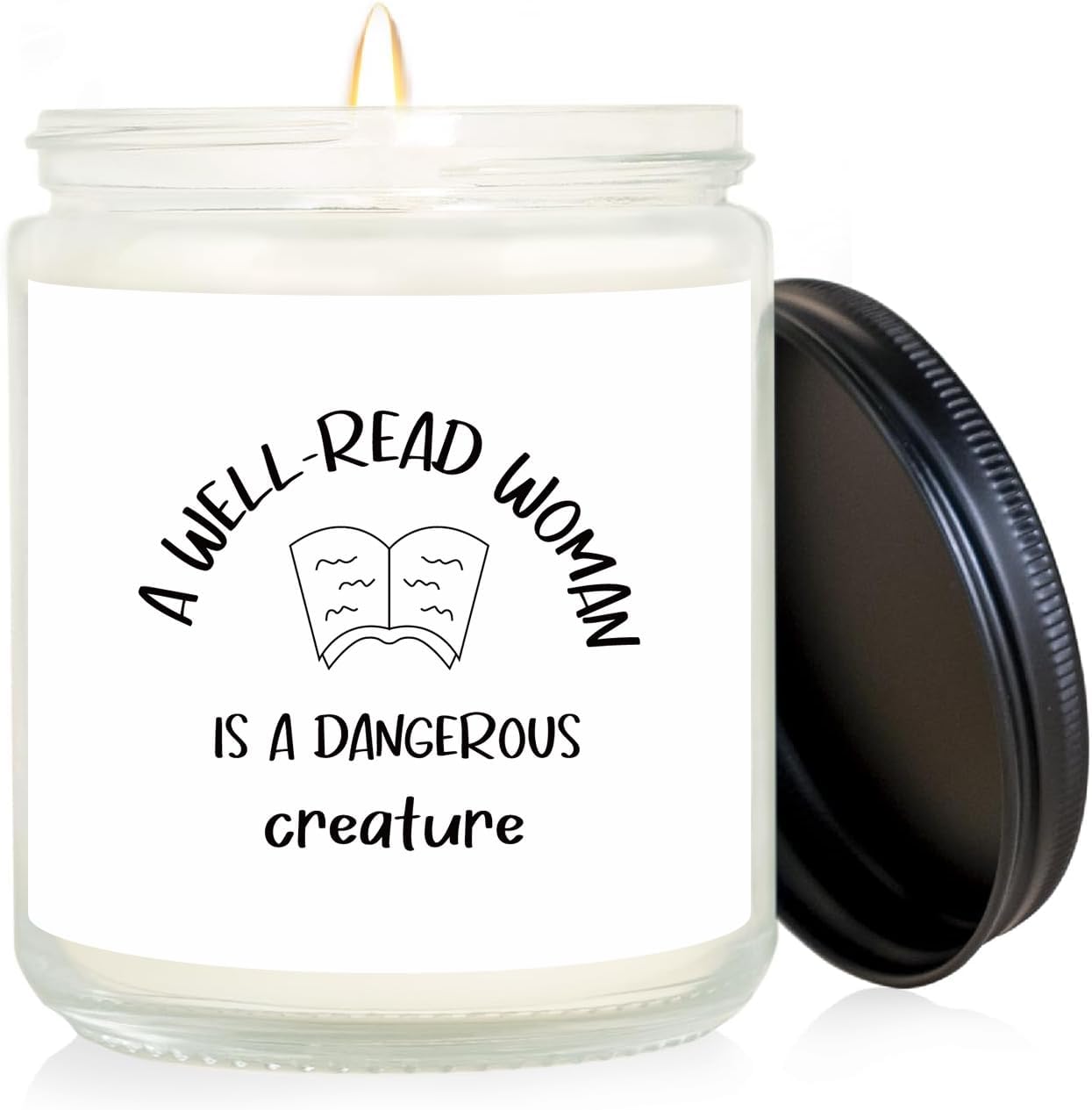 Book Lover Gifts, Book Lover Candle, Bookish Candles for Women Her, Club Christmas Gifts for Readers Librarians Bookworm - Reading Candle