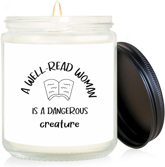 Book Lover Gifts, Book Lover Candle, Bookish Candles for Women Her, Club Christmas Gifts for Readers Librarians Bookworm - Reading Candle