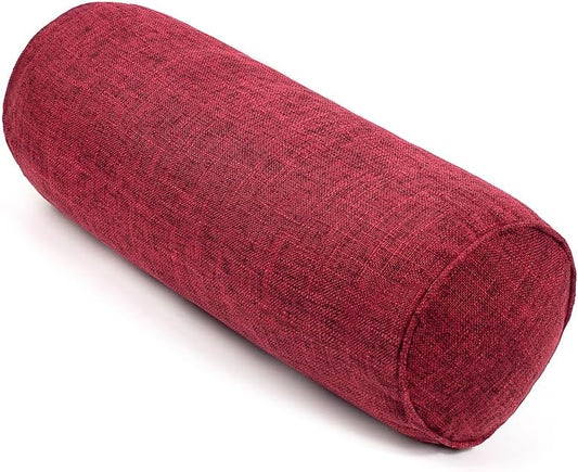 Round Neck Pillow Roll Cervical Support Pillows Neck Pain Relief Cylinder Bolster Pillows with Removable Washable Cover for Sleeping/Chair/Car/Sofa…