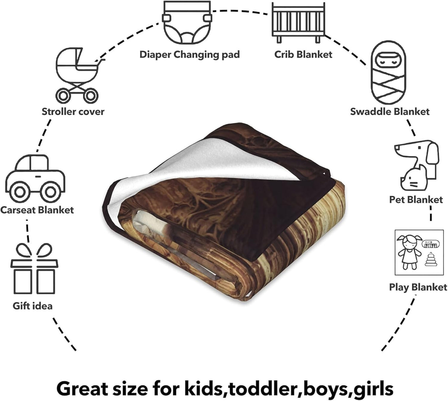 Reading Gnome Blanket, Cozy Flannel Gnome with Flower Hat Throw Blanket, Soft Fuzzy Blankets for Travel Home Decor, All Season Lightweight Couch Bed Cover, Gifts for Women Adults Kids 50"×60"