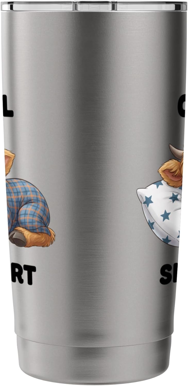 Official Sleepshirt Kids Sleepy Cow Pajama Top Funny Stainless Steel Insulated Tumbler