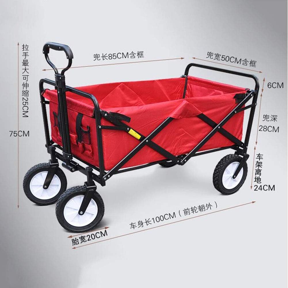 Garden Cart Trolley,Foldable Pull Wagon Hand Folding Trolley Hand Cart for Outdoor Camping BBQ Gardening Shopping Beach(C)(C)/D