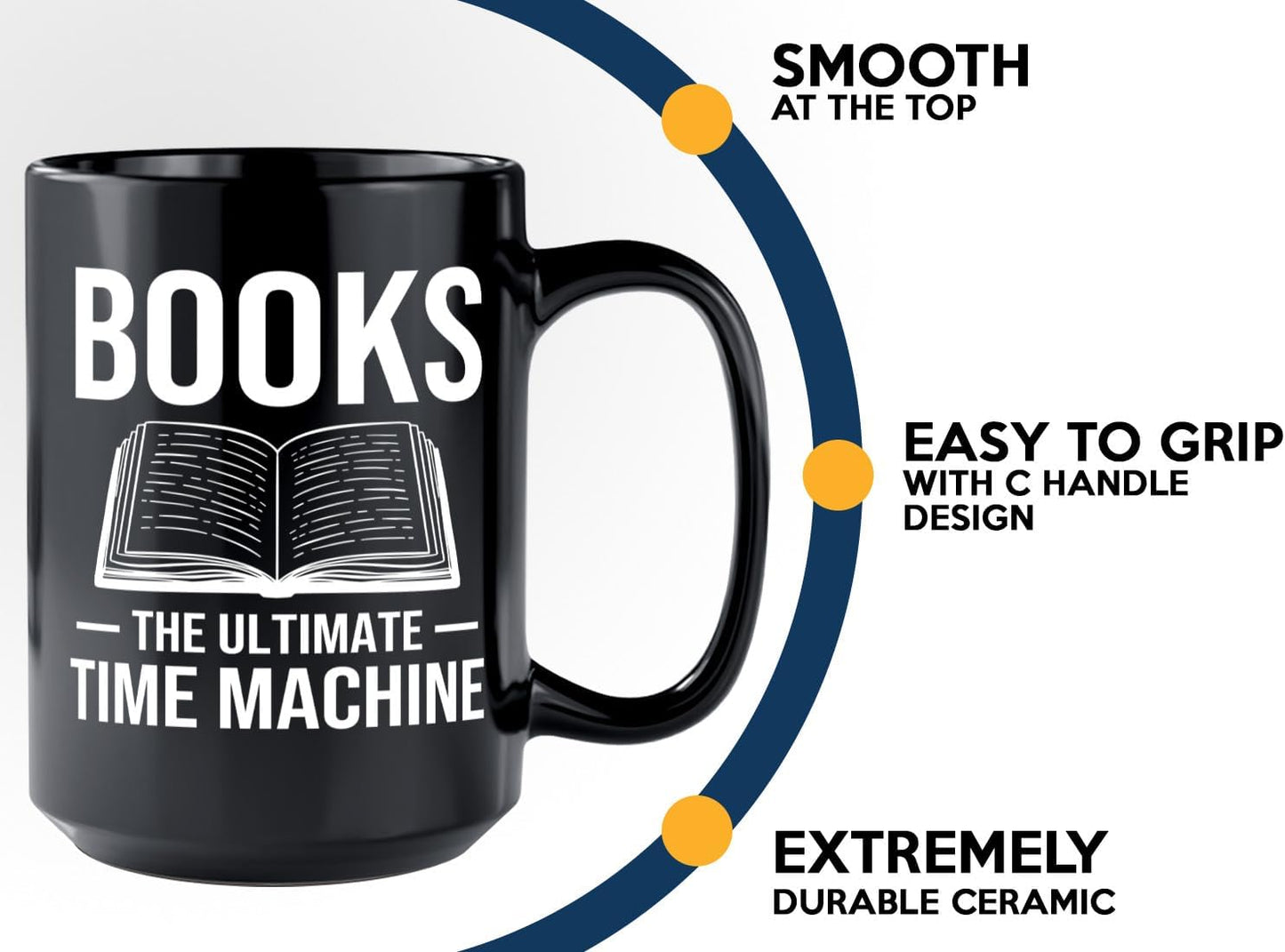 Book Lover Coffee Mug 15oz Black -Books The Ultimate - Bookworm Literature Library Book Lover Reader Booked Editor Intellectual Studious