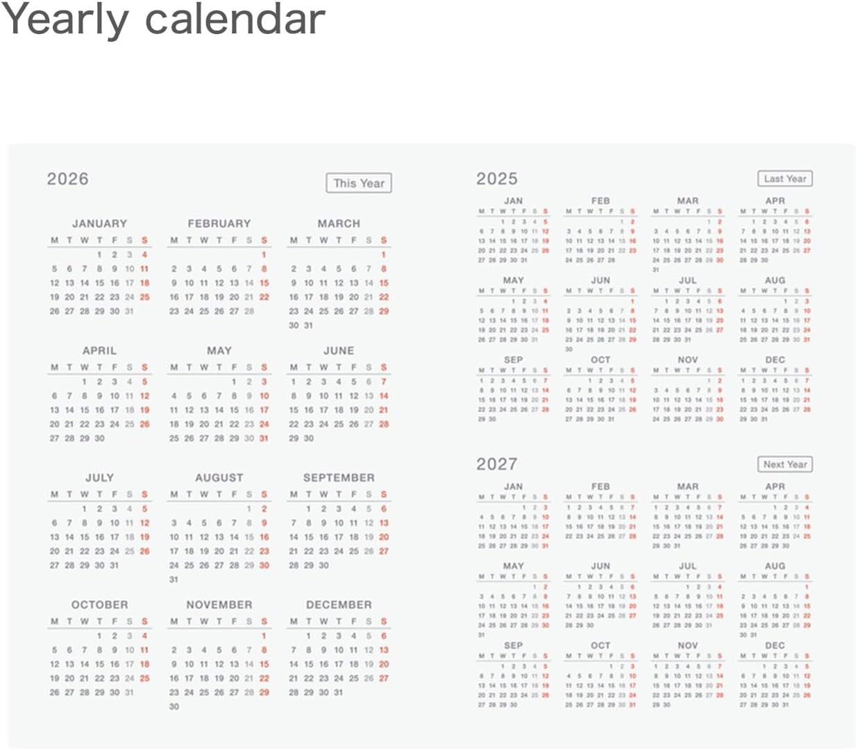 Hobonichi Techo 2026 Original Book – A6, English, Daily, January Start, Monday Start, Planner