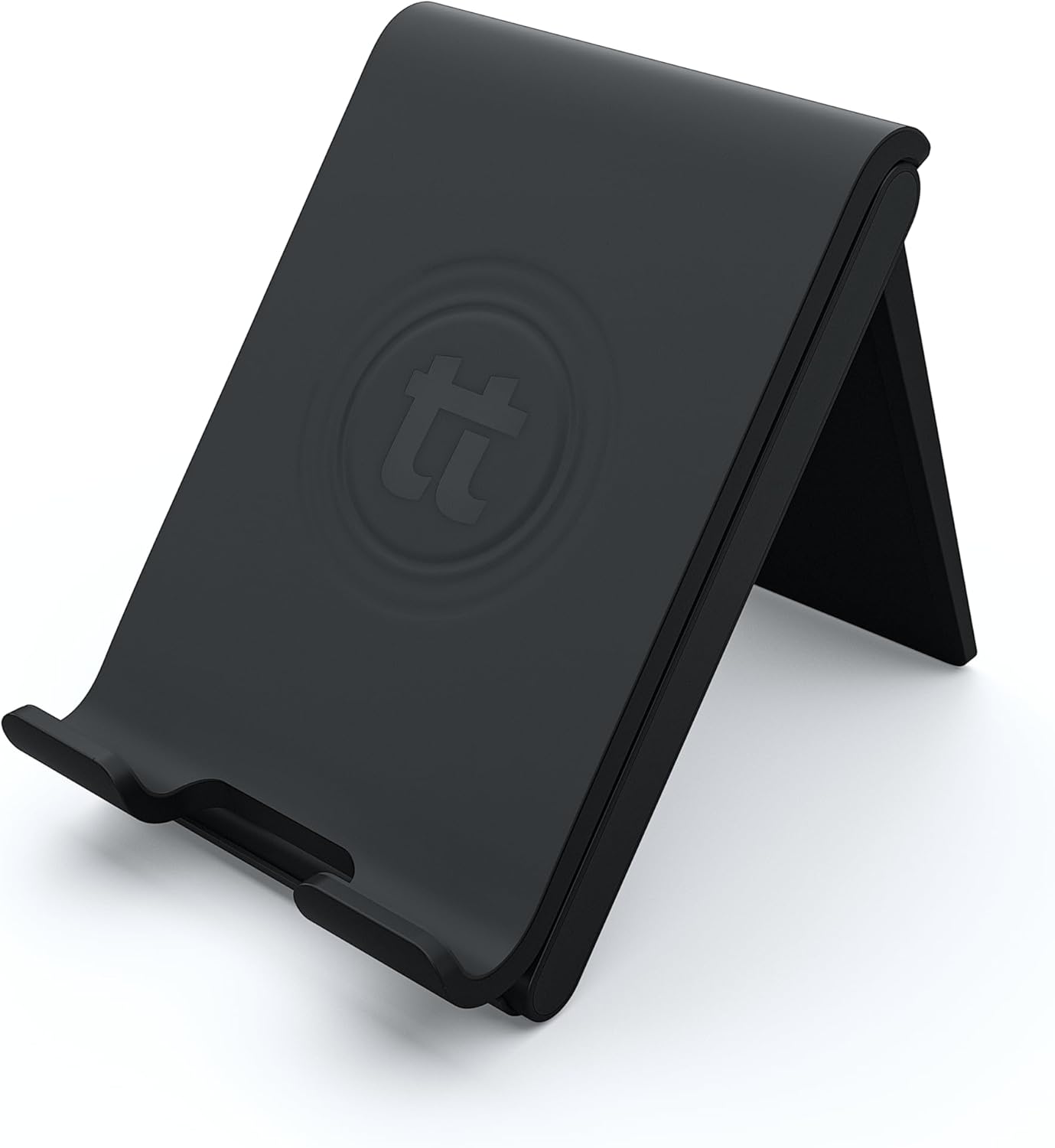 Tablet Stand, Adjustable Height, Phone Stand, Tablet Stand for Desk, Devices up to 12", Charging Slot, Foldable, Silicone Padding, Compatible with iPad/iPhone, Fits Tablets and Phones