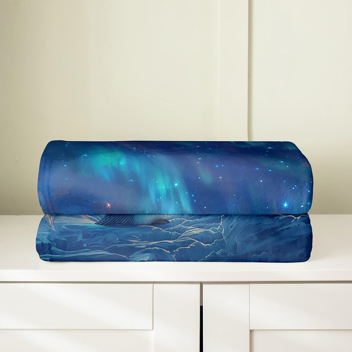 Erosebridal Penguin Throw Blanket for Kids Boys Girls 3D Penguin Print Fleece Blanket Twin 60X80 Cute Antarctic Animals Fuzzy Blanket Teal Blue Sky Flannel Blanket Iceberg Galaxy Landscape Blanket