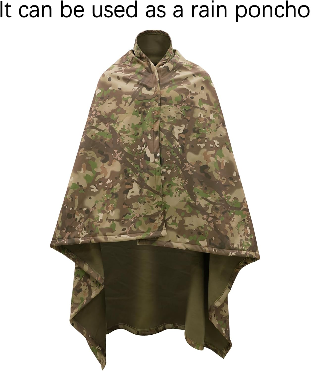 LOOGU Camo Blanket Waterproof Insulation Poncho Liner for Outdoor Camping, Hiking, Hunting, Survival, Backpacking, Picnicking