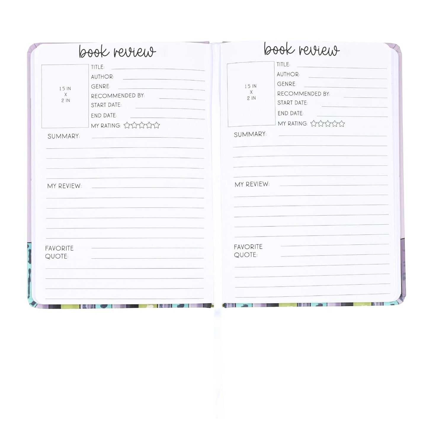 kellofaplan Reading Journal Book Review Notebook, A5 Size, Book Bound, 124 Premium Sheets, 80lb Paper, Personal Reading Tracker with Space for Titles, Ratings, Quotes, Reflections