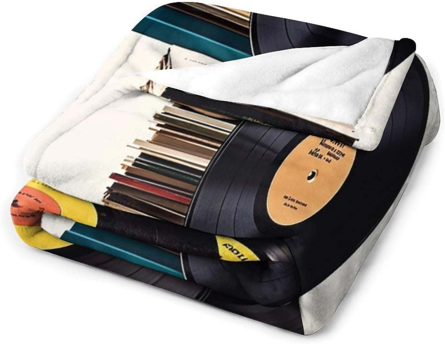 Vinyl Records and Tapes Blanket Super Soft Lightweight Throw Blanket Cute Cozy Warm Bed Blanket Decorative Fuzzy Blanket All-Season Home Decor Gift for Sofa Couch Living Room 50"*60"（130 * 150cm）