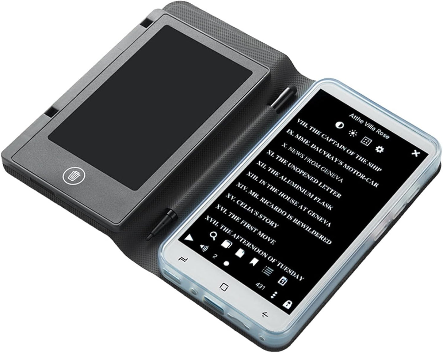 Ereader Devices, 5 Inch Eye Friendly Ink Screen, Compact and Lightweight Electric Book Reader, Portable Electronic Book Reader with Protective Case