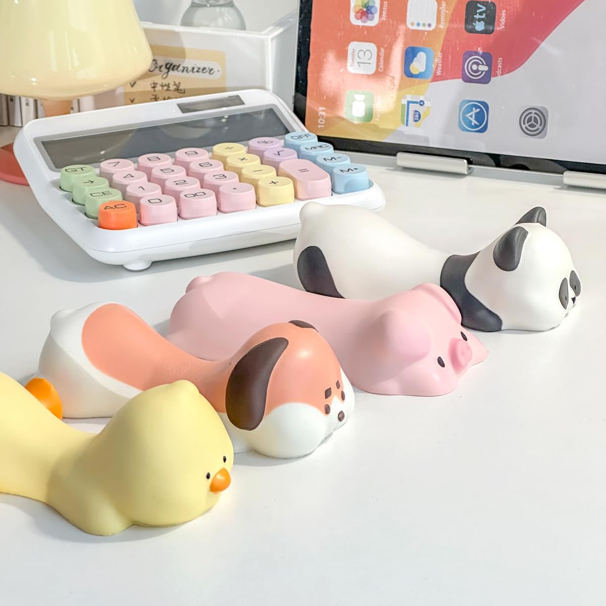 Upgrade Ergonomic Memory Foam Wrist Rest Support for Mouse Computer Arm Rest for Desk Cute Animals Wrist Pad Office Supplies Slow Rising PU Wrist Pad (Dog)