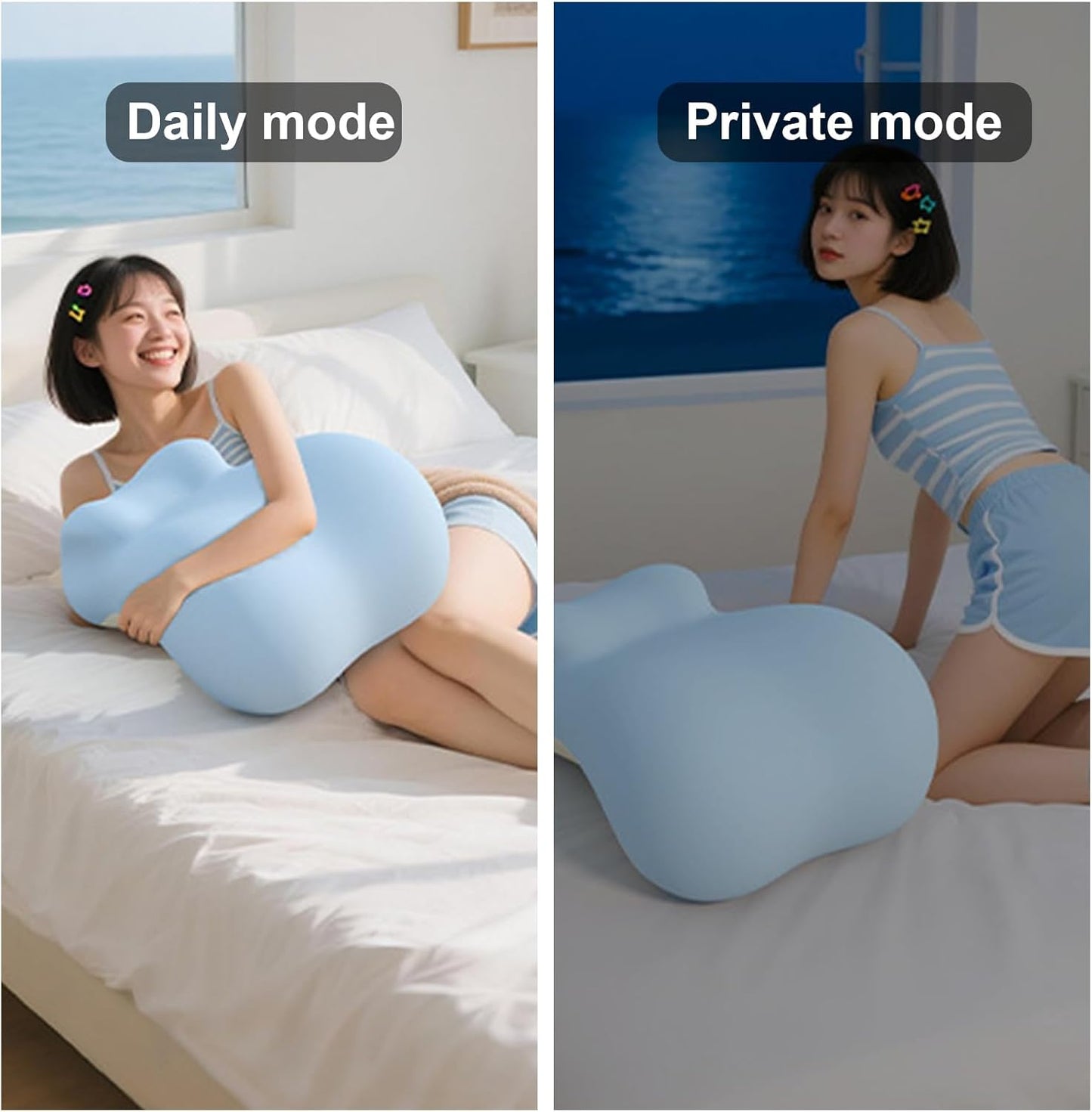 Couples Pillow for Intimacy | Soft Foam Cushion - Lumbar Support Intimacy Butt Pillow | for Reading Sleeping Watching TV Sitting Lying Couch Bed Furniture Home Bedroom