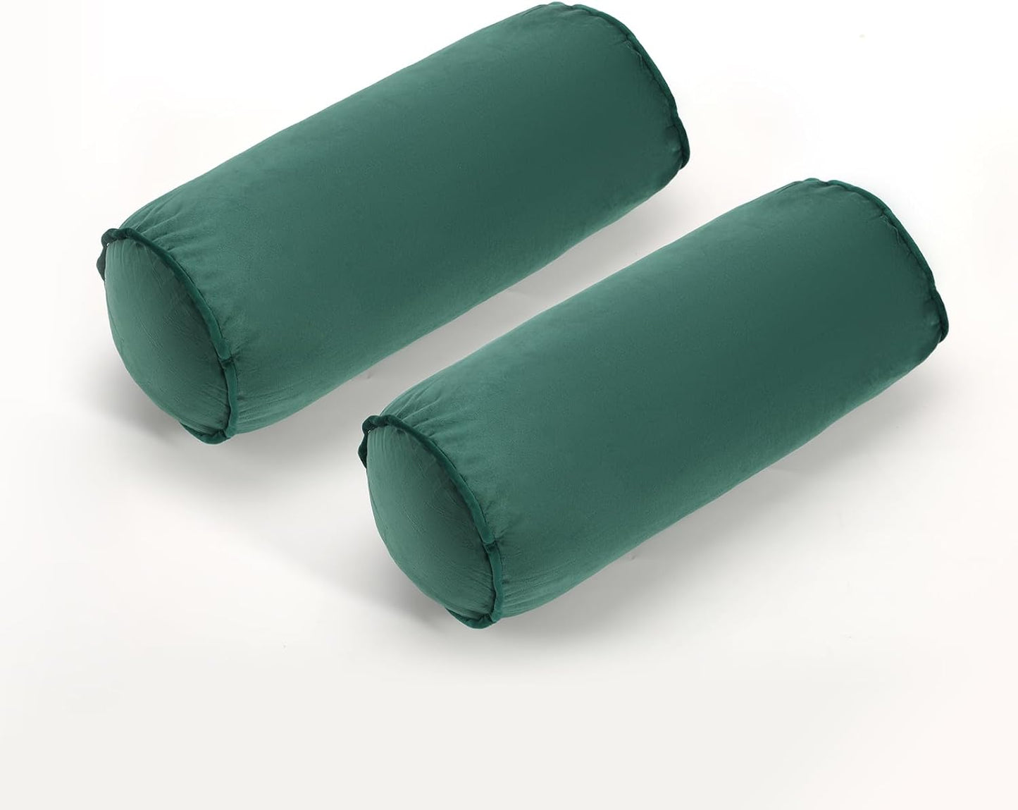 Roll Neck Pillow Velvet Round Bolster Pillow Cervical Support Pillows Neck Pain Relief Cylinder Pillows with Removable Washable Cover 16 x 6 Inch