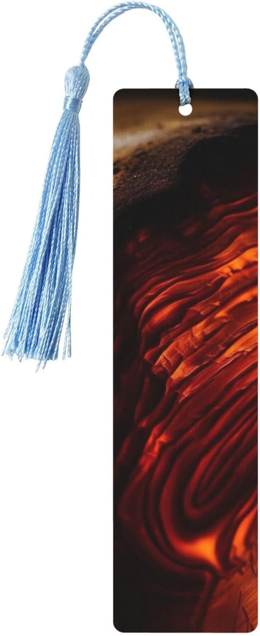 Red Hot Wood Bookmarks Gifts for Women Men, Wooden Bookmarks for Book Lovers, Vintage Book Marks Ornaments with Tassel, Unique Personalized Reading Page Markers Sky Blue