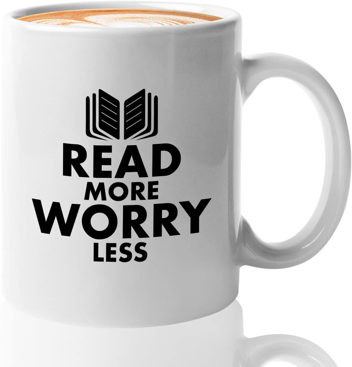 Book Lover Coffee Mug 11oz White - read more - Literary librarian Literature Bookworm Historian Public Library Curator Bibliophile Bibliolater