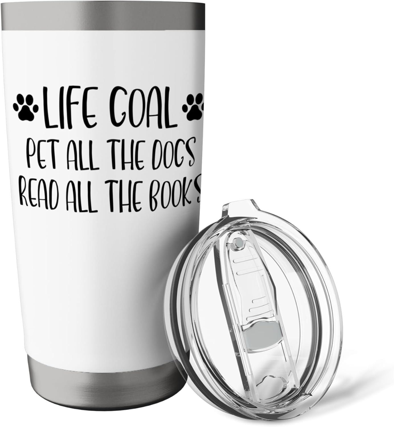 I Just Want to Drink Coffee & Pet My Dogs Life Goal Pet Dogs Stainless Steel Insulated Tumbler