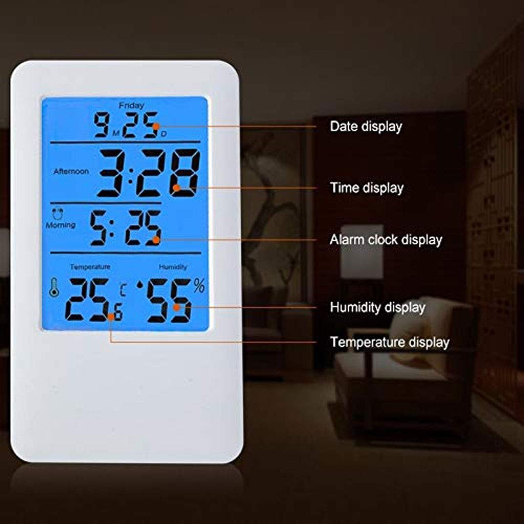 Digital Indoor Thermometer Hygrometer with Humidity Guage, Accurate Temperature Monitor Meter with Touch