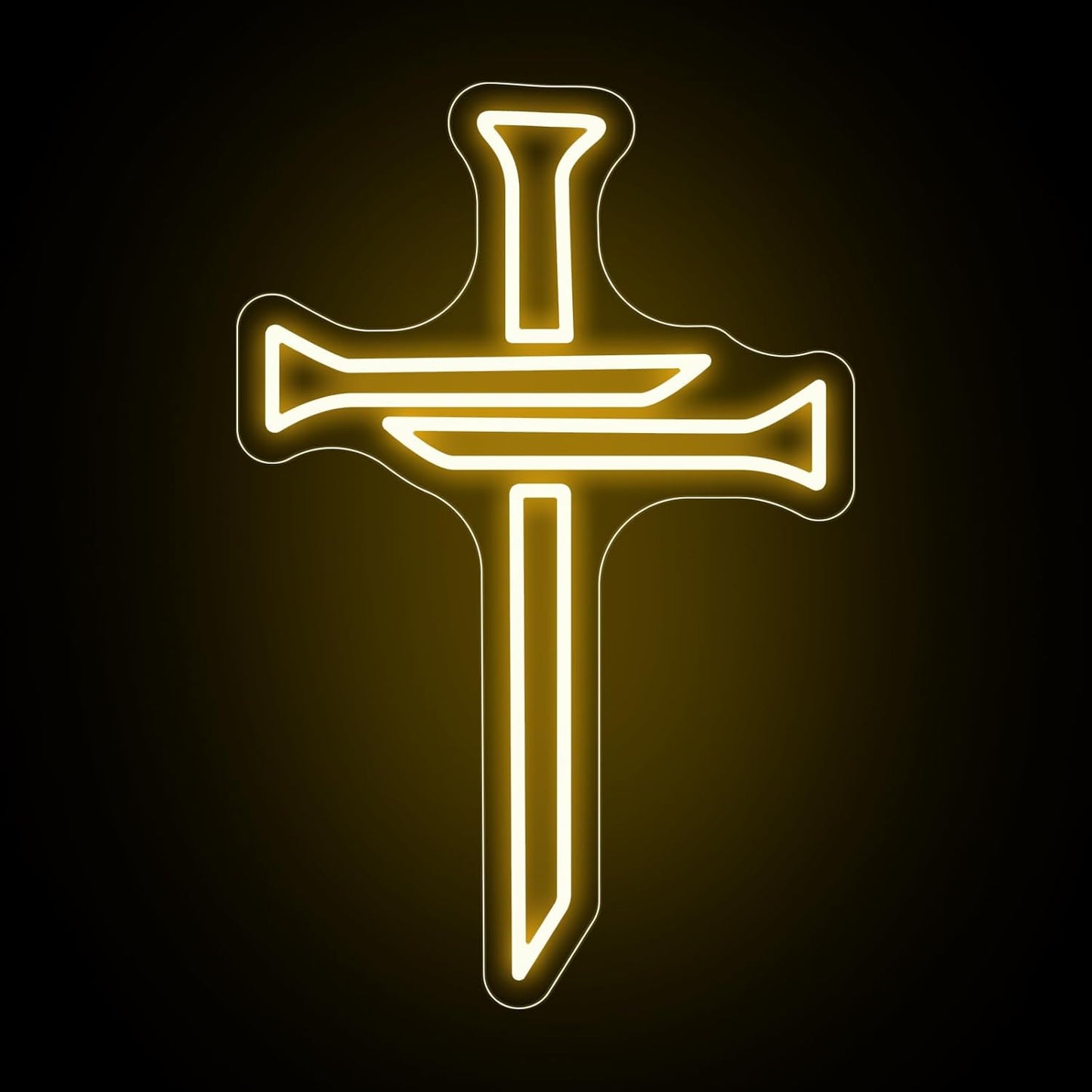 Christian Cross Neon Sign Easter Religious Cross Inspirational Led Light For Christian Home Worship Room Decor Gift Bedroom Room Home, Home Party, Wedding, Easter, New Year Gift-16.5IN-Warm White