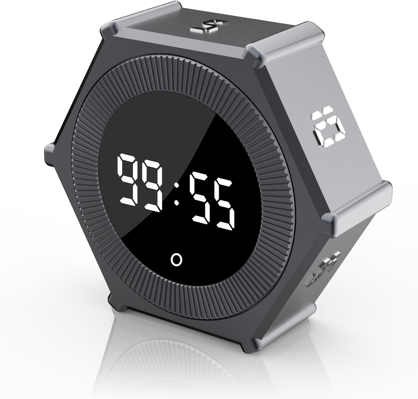 Pomodoro Timer with Gravity Rotation, 99 Minutes Desk Productivity Timer, Countdown & Countup Focus Time Management Tool for Kitchen, Work, Study, Adjustable Sound & Brightness, Magnetic Pad Back.