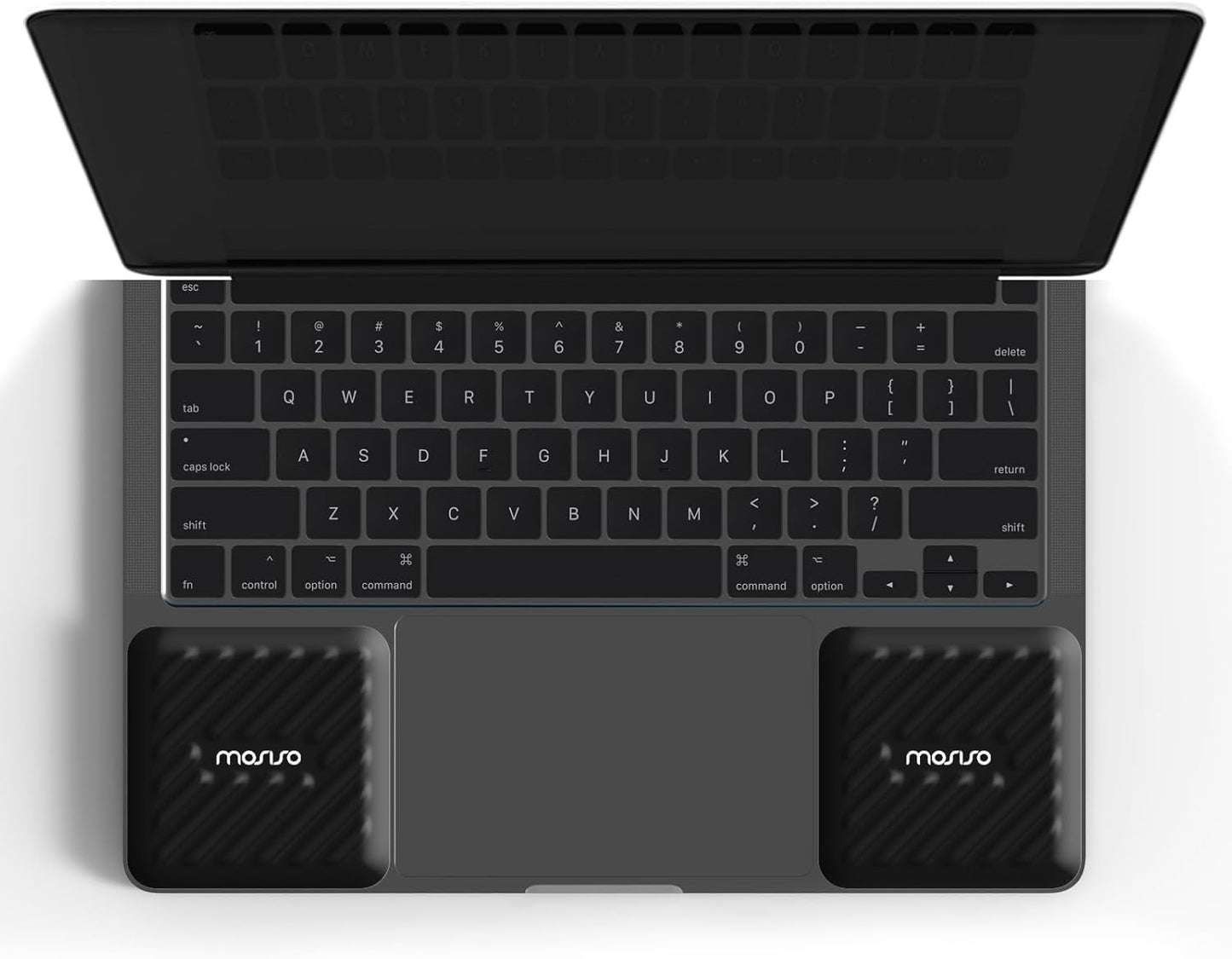 MOSISO Wrist Rest for Laptop, 2 Pcs Ergonomic Keyboard and Mouse Wrist Support Pads with Memory Foam, Non-Slip Base Square Elbow Pillow, Elbow Cushion Armrest Pad for Home Office, Black