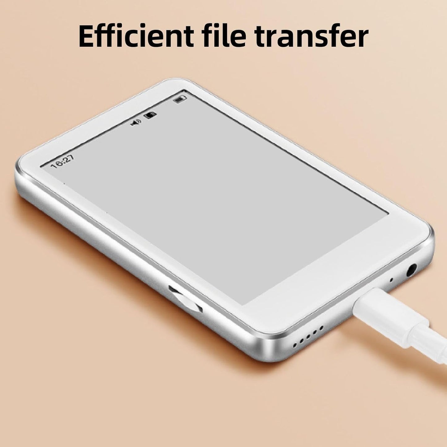 2.7in Ink Screen eBook Reader, 2 in 1 E Book Reader MP3 Player, HiFi Sound Bluetooth 5.0 Music Player, Type C Charging