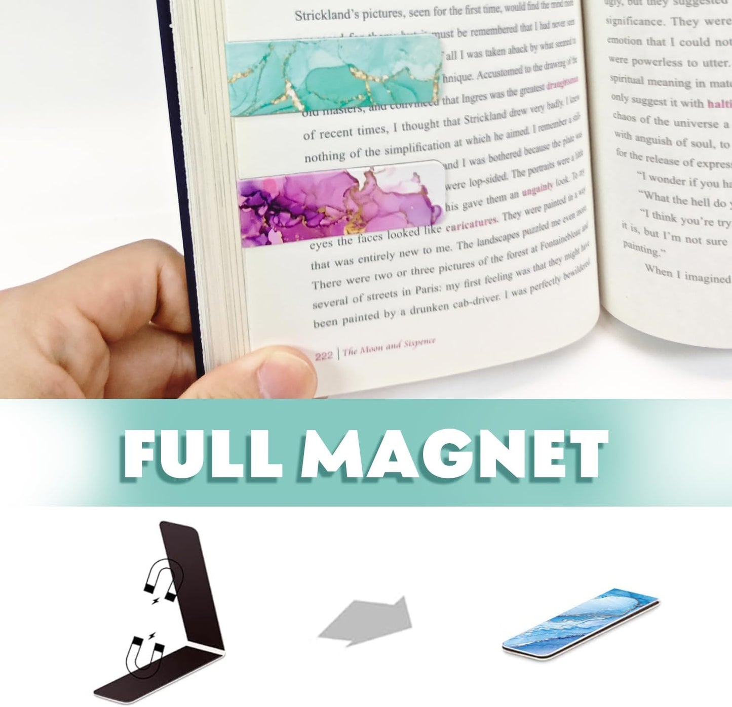 15 Pieces Bookmark, Magnetic Bookmarks for Book Lovers Women Men, Bookmarks Bulk for Reading Lovers, Magnet Bookmark Clips for Teachers Students