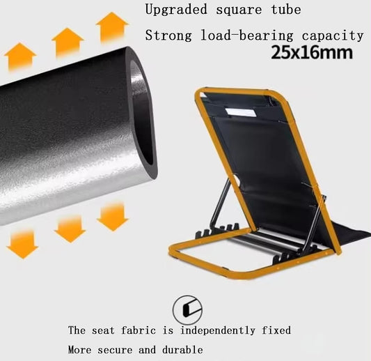 Adjustable Bed Backrest Bed Chair,Lifting Bed Backrest Support 8 Gears W/Headrest Pillows,Foldable Bed Chair Wedge for Camping (Without armrests)