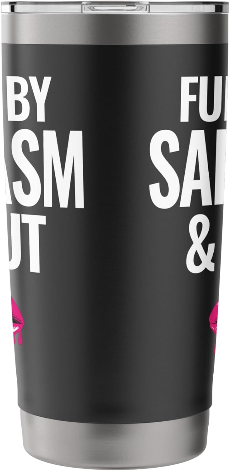 Fueled By Sarcasm And Smut Dark Romance Reading Book Lovers Stainless Steel Insulated Tumbler