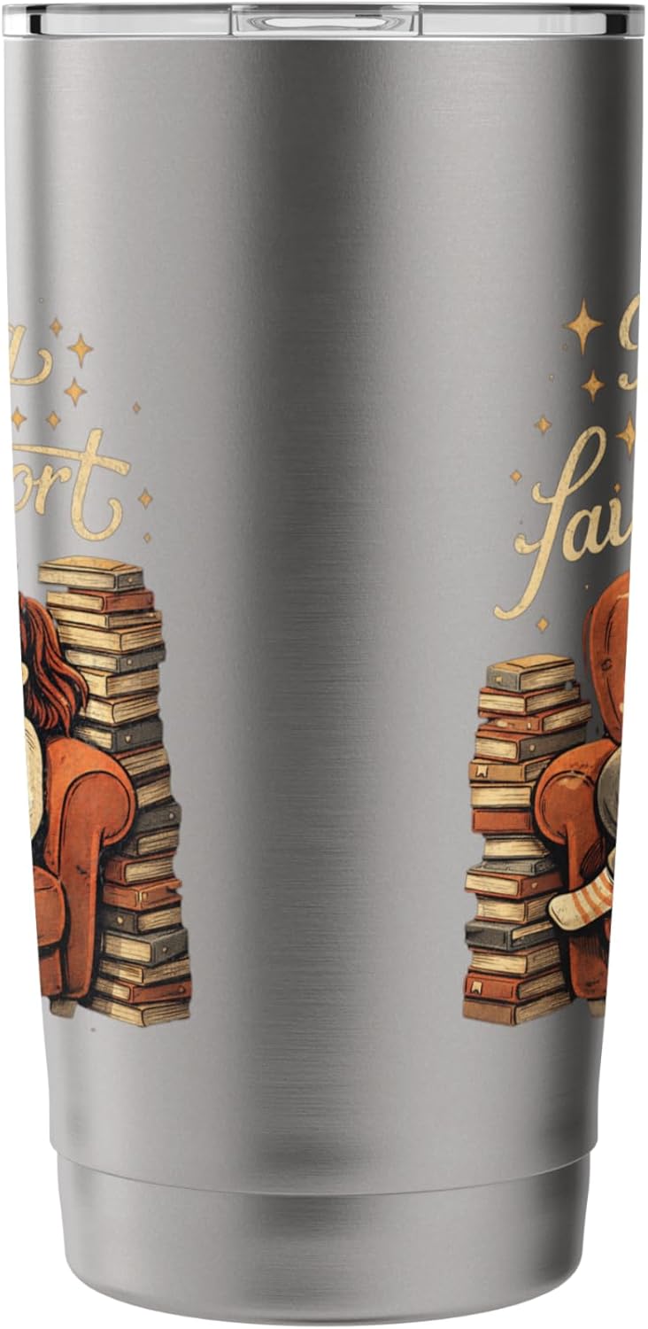 Reading is My Favorite Sport Retro Book Lover Girl Library Stainless Steel Insulated Tumbler