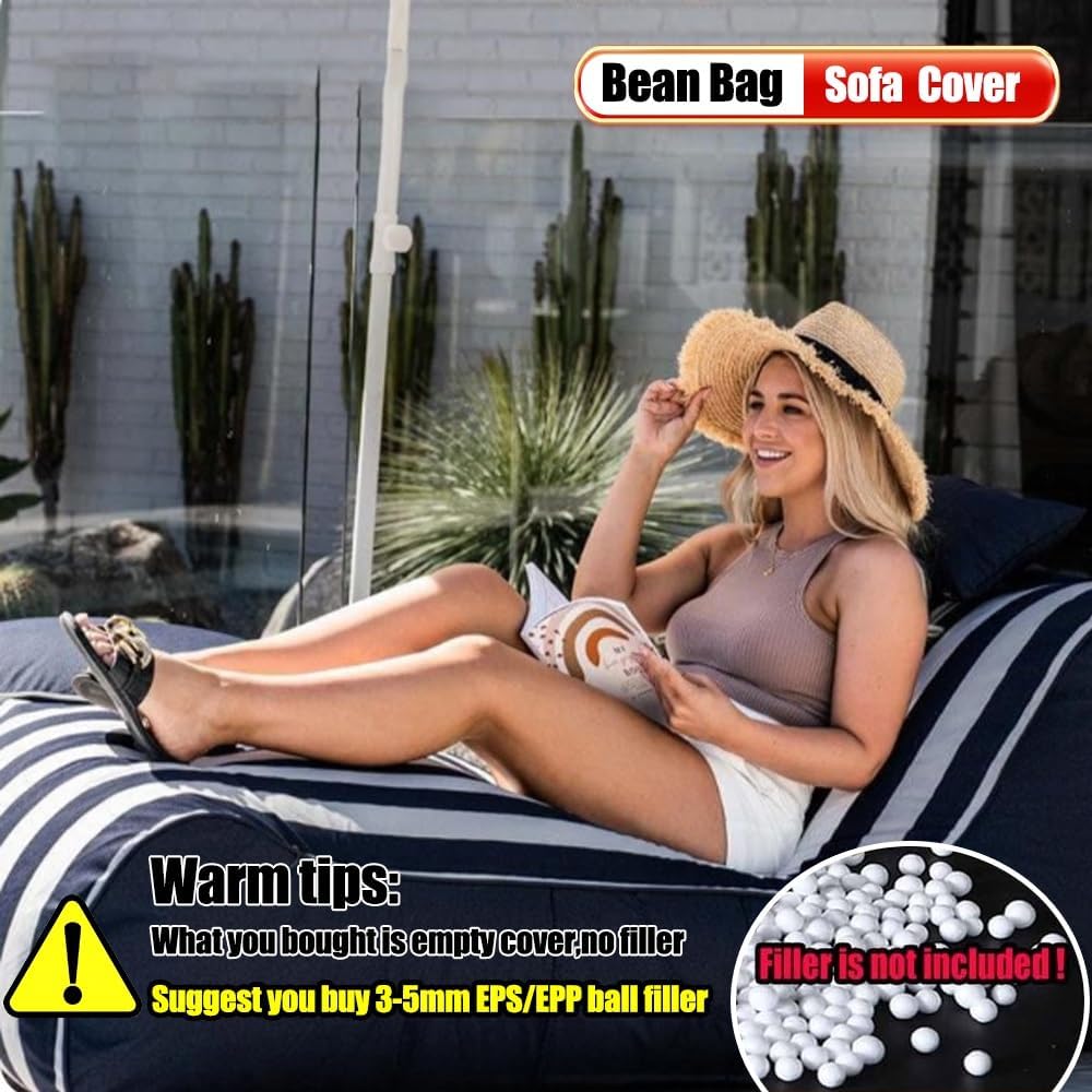 Outdoor Waterproof Bean Bag Chairs for Adults - Floating Bean Bag for Pool - Reusable Bean Bag for Swimming Without Filler Garden Beach Camp Beanbag Sofa Bed Puff Lounge(Darkgrey)