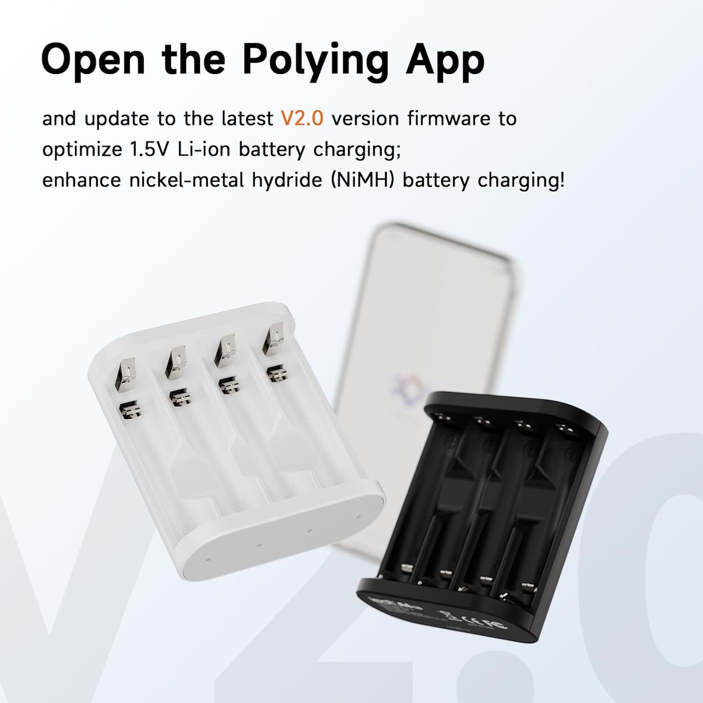 ISDT A4 Air Smart Battery Charger AA AAA 4 Bay Portable Charger with USB C Port Fast Charging for NiMH NiCd Lithium Rechargeable Batteries with Bluetooth APP Connection (Black)