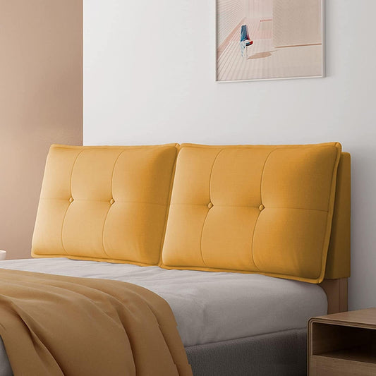 King Size Headboard Cushion Bed Backrest Pillow Wall Pillow Lumbar Pad Upholstered Bench Cushion Removable Cover(Size:No headboard 70.8"/180cm,Color:A)