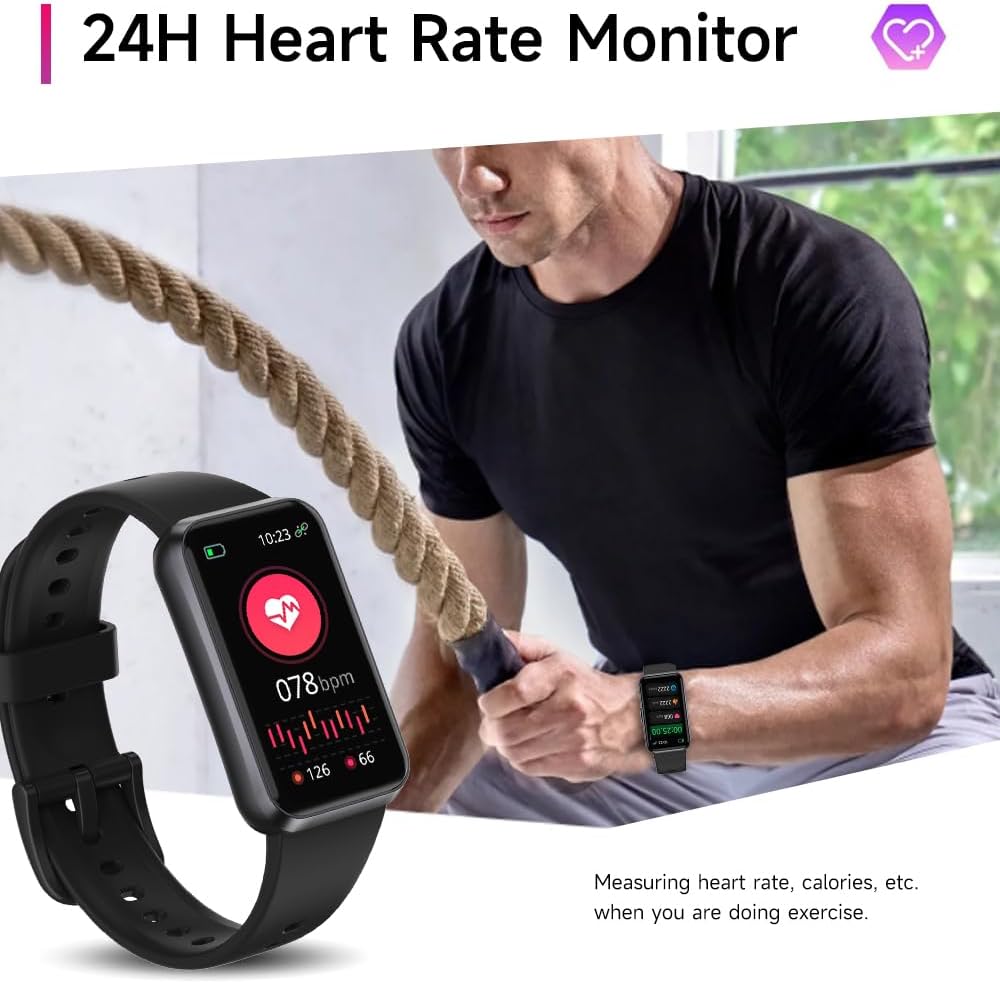Fitness Trackers,Blood Oxygen Heart Rate Sleep Monitor,Smart Band 24/7 Health Monitoring,Calorie Pedometer Steps Counter Activity watchs/Notifications for iOS/Android