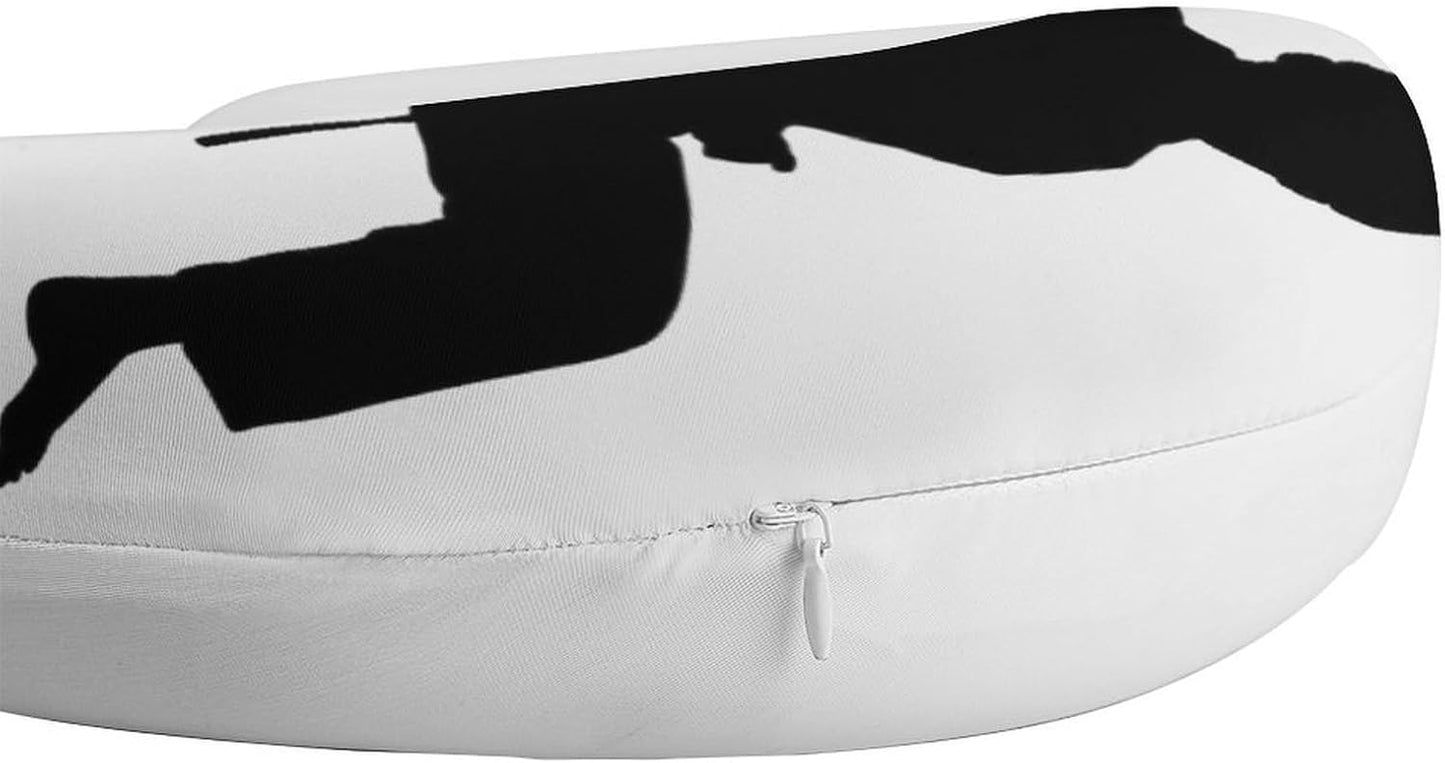 Karate Men Neck Pillow Memory Foam U Shaped Pillows Portable Pillows for Shoulder Travel Head Support Pillow with Concealed Zipper for Airplane Car Home Office