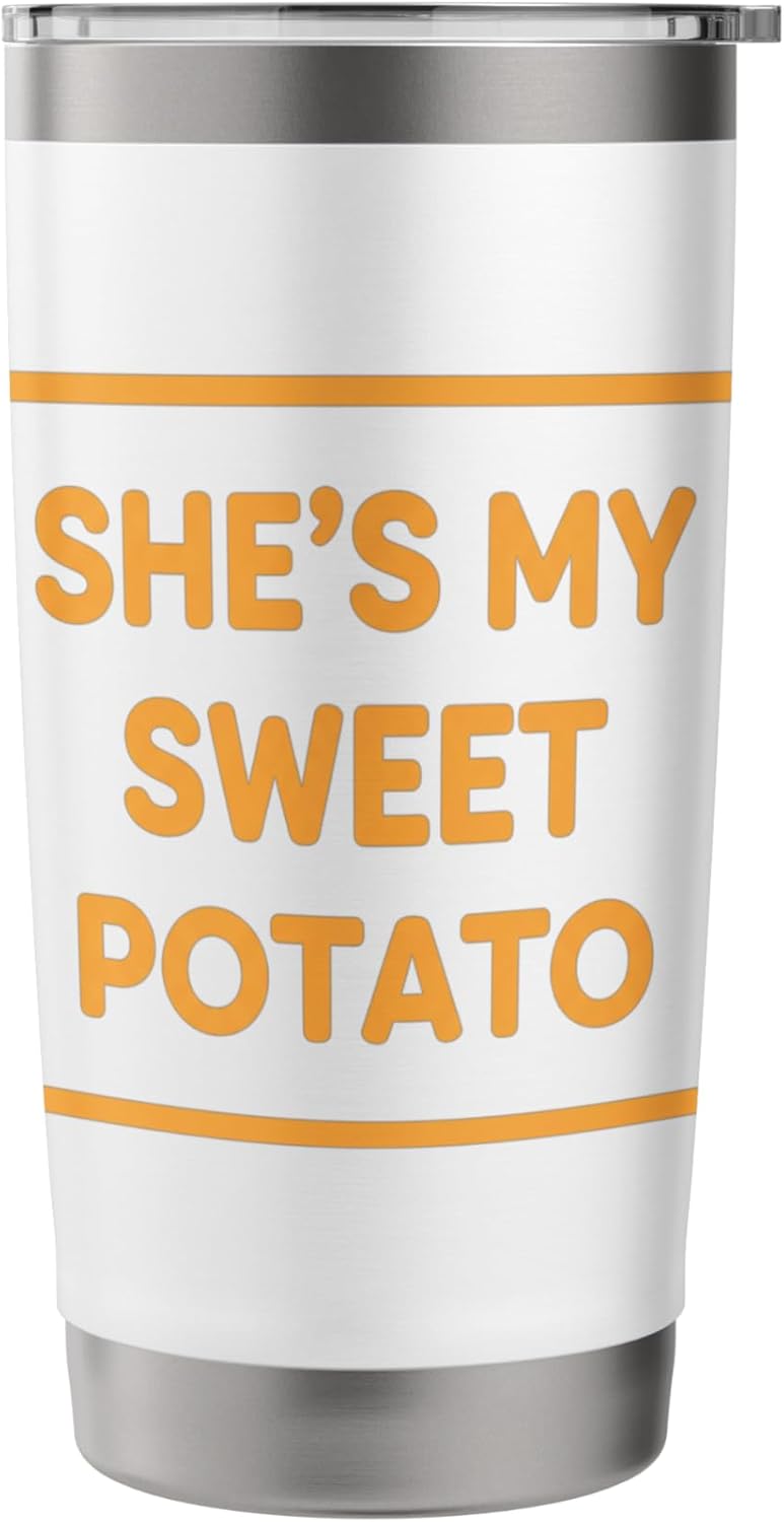 She's My Sweet Potato Thanksgiving Couples Match Fall Love Stainless Steel Insulated Tumbler
