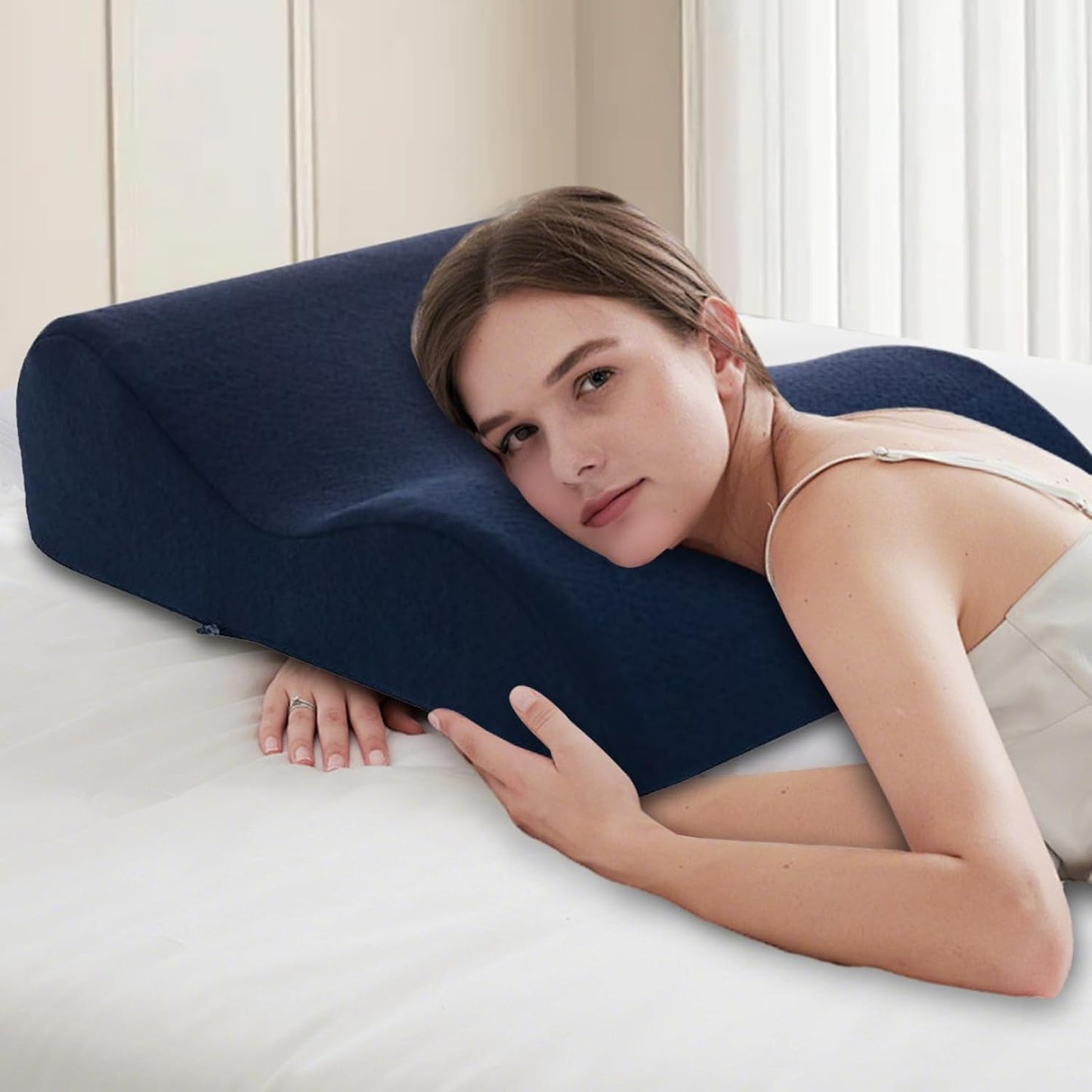Leg Wedge Pillow, Ergonomic Wave Shape Cushion, Multi Functional Bed Support, Comfortable Rest Aid for Friends Daughter Boys Women Teens Youth Girls, Reliable Tool for Family Health Care