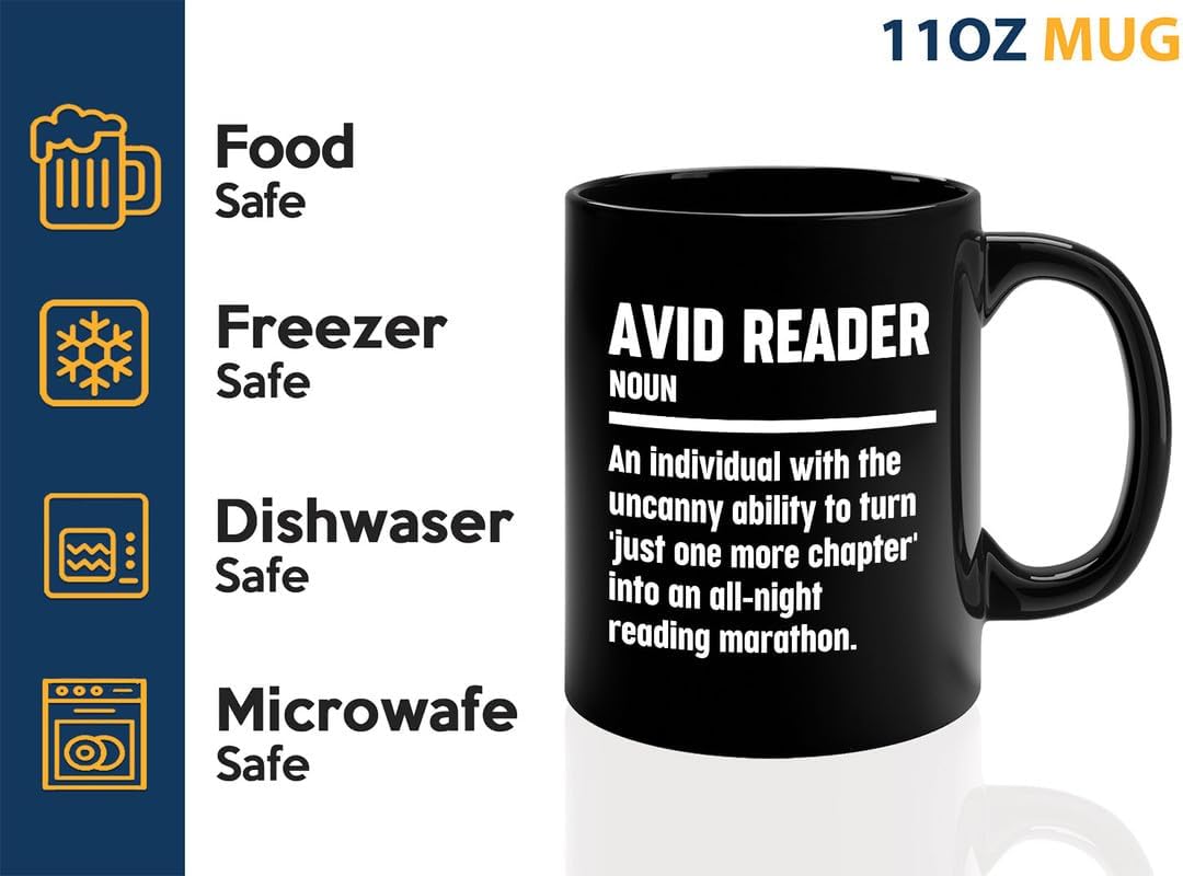 Book Lover Coffee Mug 11oz Black - Reading Marathon - Book Lover Gifts For Women Book Club Book Lovers Gifts Bookworm Book Reader Gifts