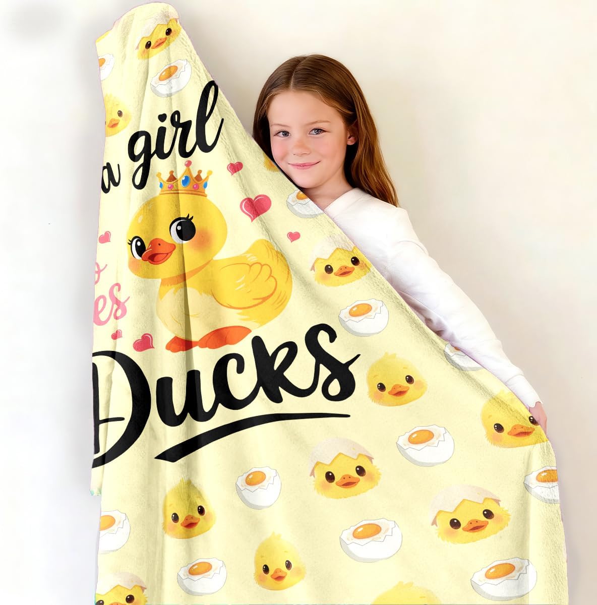 Duck Blanket Gifts for Duck Lovers Soft Flannel Ducks Throw Blanket Room Decor Merch Stuff for Girl Women 60"X50"