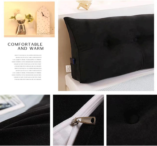 Large Triangular Headboard Pillow,Solid Color Triangle Cushion Reading Pillow,Bolster Positioning Support Wedge Pillow for Daybed Bed with Removable Cover(Size:100x20x50cm(39x7.8x20),Color:H)