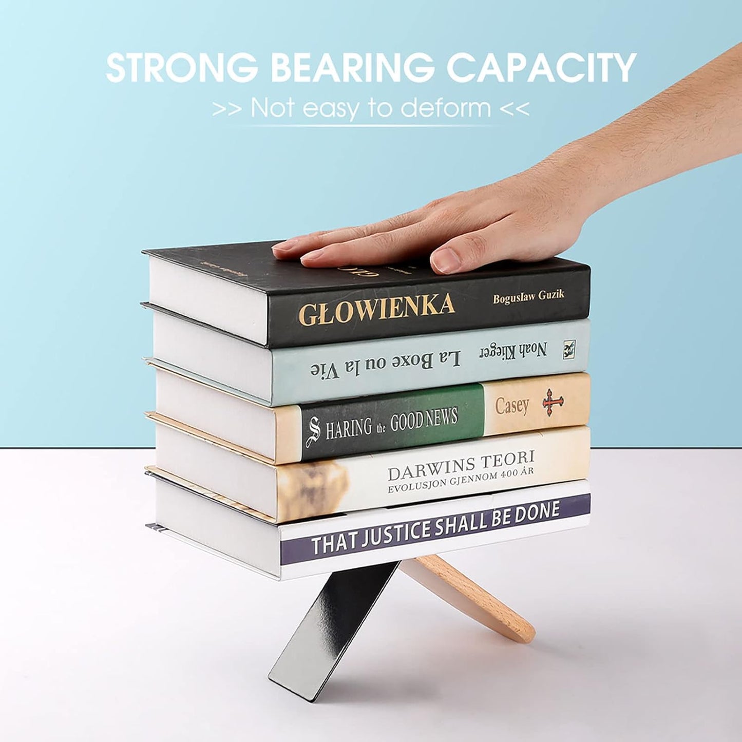Golf Ball Bookends 1 Pair Heavy Duty Book Ends for Shelves Non-Skid Bookend Supports Wooden Book Holders with Metal Base Desk Organizers Books Storage to Hold Books