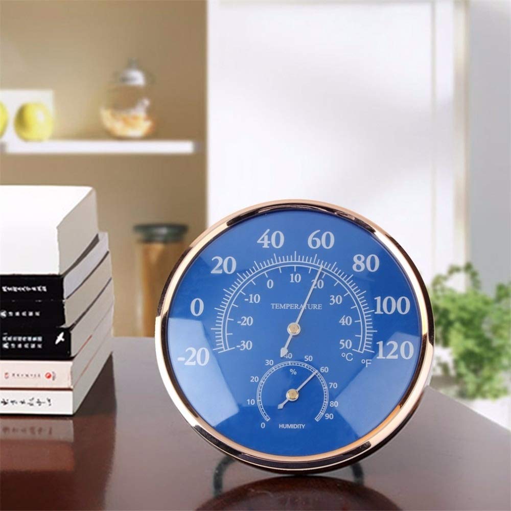 Large Round Thermometer Hygrometer Temperature Humidity Monitor Meter Gauge