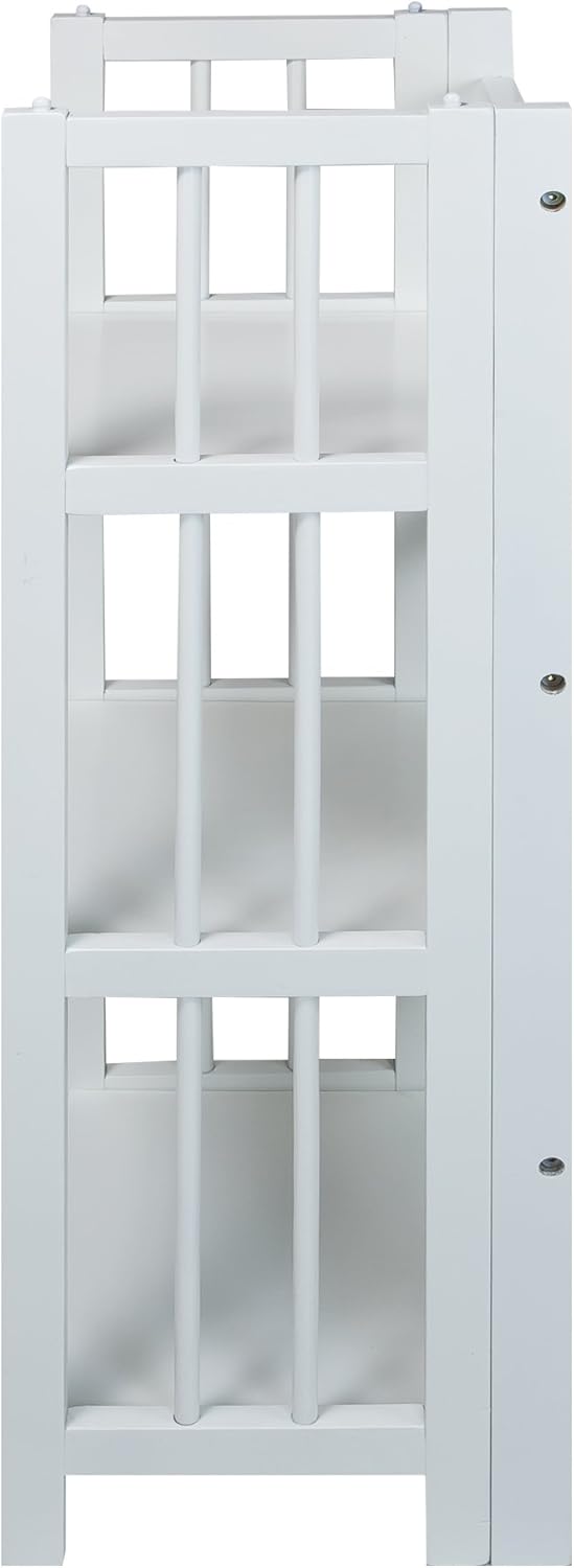 Casual Home 3-Shelf Folding Bookcase, 14" Wide, White