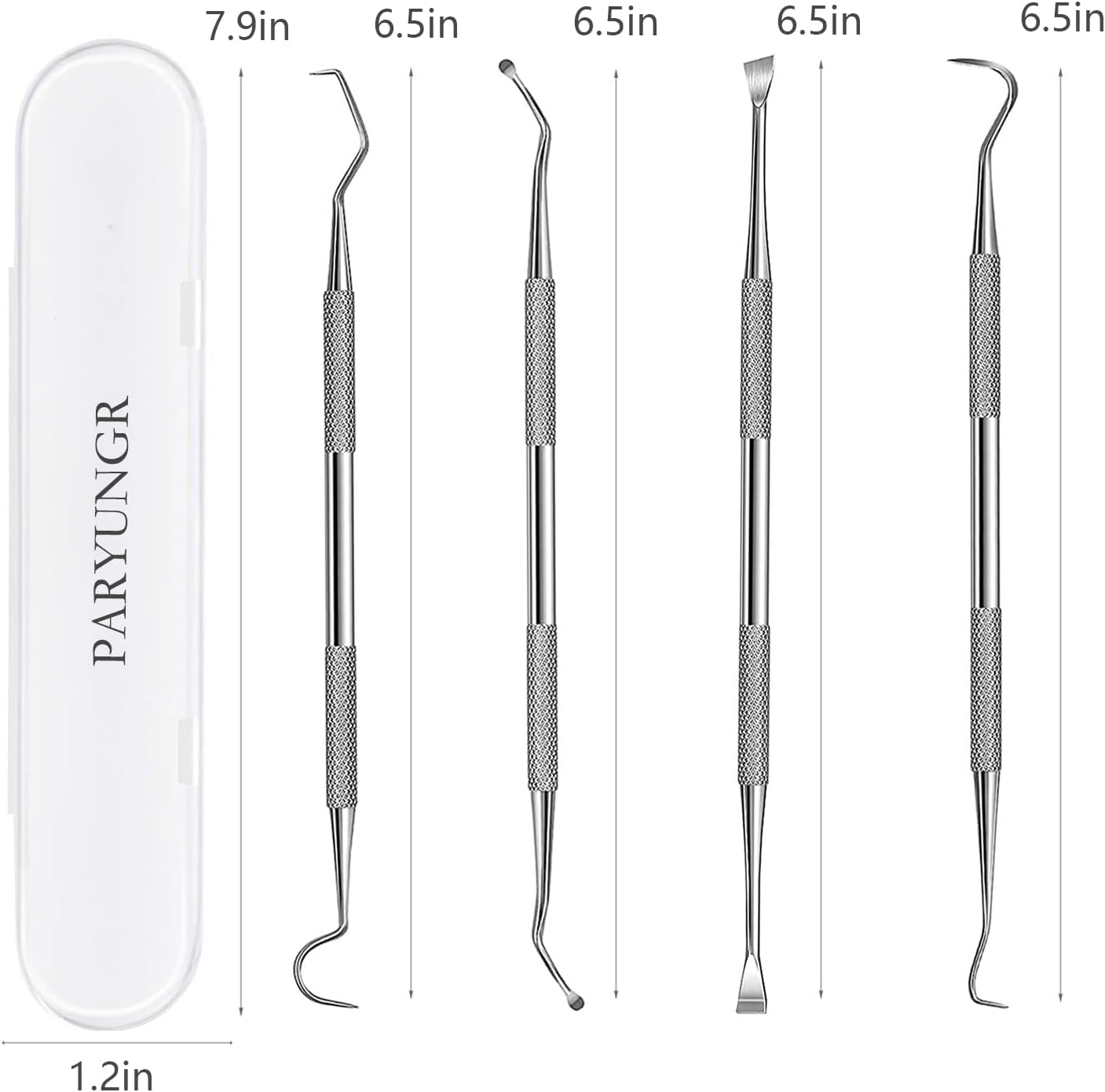 Dental Tools Pet Dog Teeth Cleaner Tool Kit, Stainless Steel Plaque Remover Dental Picks Tooth Tartar Scraper, Pets Oral Care Hygiene Set for Cats and Dogs Use with Case