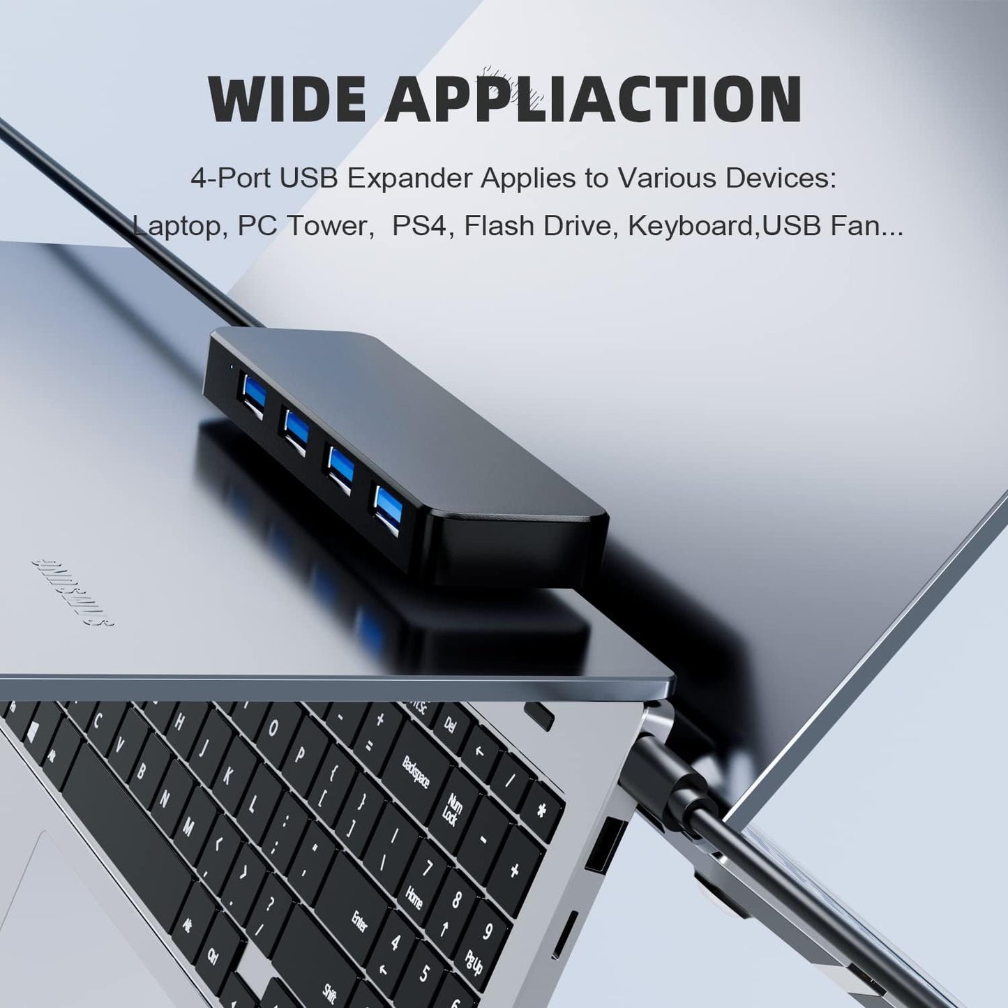USB C Hub 4 Ports, Eanetf USB C to USB Hub 3.0 USB Splitter for Mac Pro, iMac, iPad Pro, Chromebook, Pixelbook, Dell XPS, Samsung, and More Type C Devices