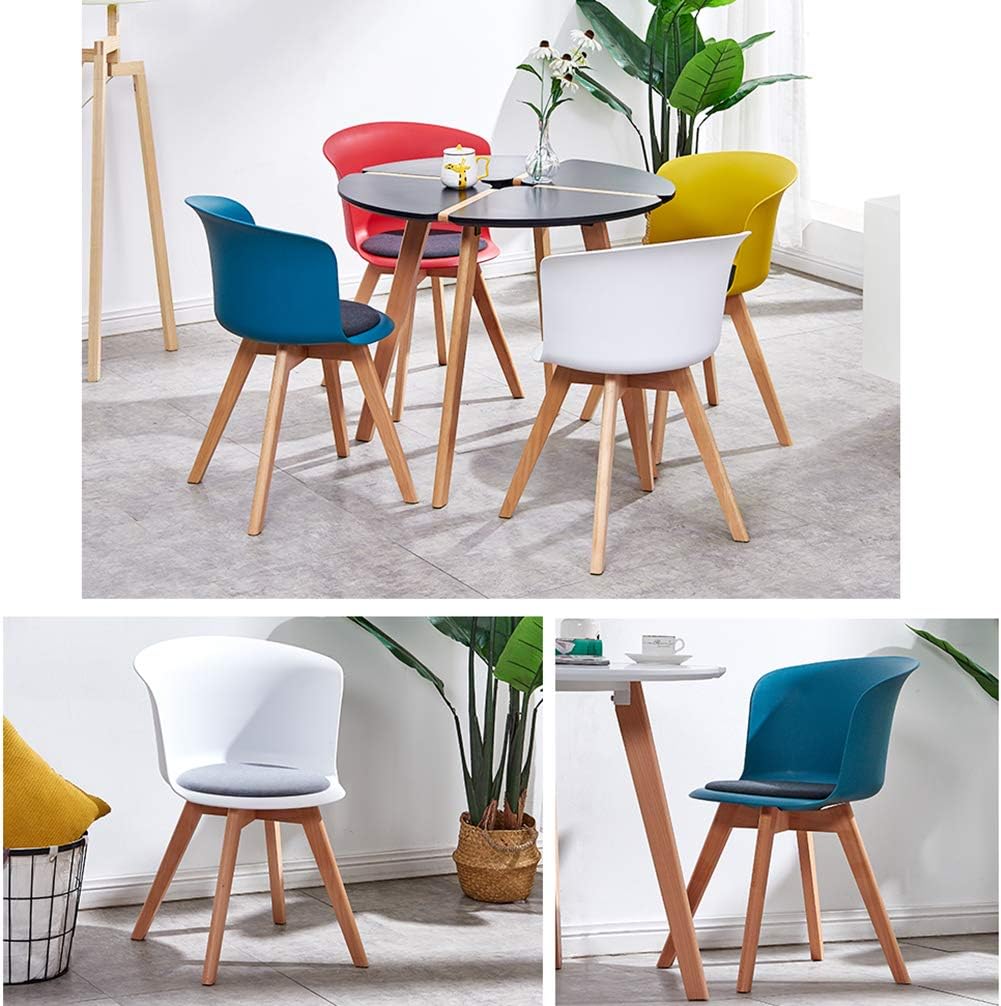 RXBFD Comfortable Chair Modern Dining Chair with Solid Wood Legs and Cushion,Ergonomically Designed Comfort Curve,for Living Room/Cafe/Lounge/Study Room/Dining Room/Pub Leisure Chair